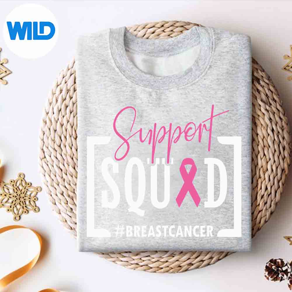 Alternative view of Support Squad Breast Cancer Awareness Warrior Pink Ribbon SVG PNG