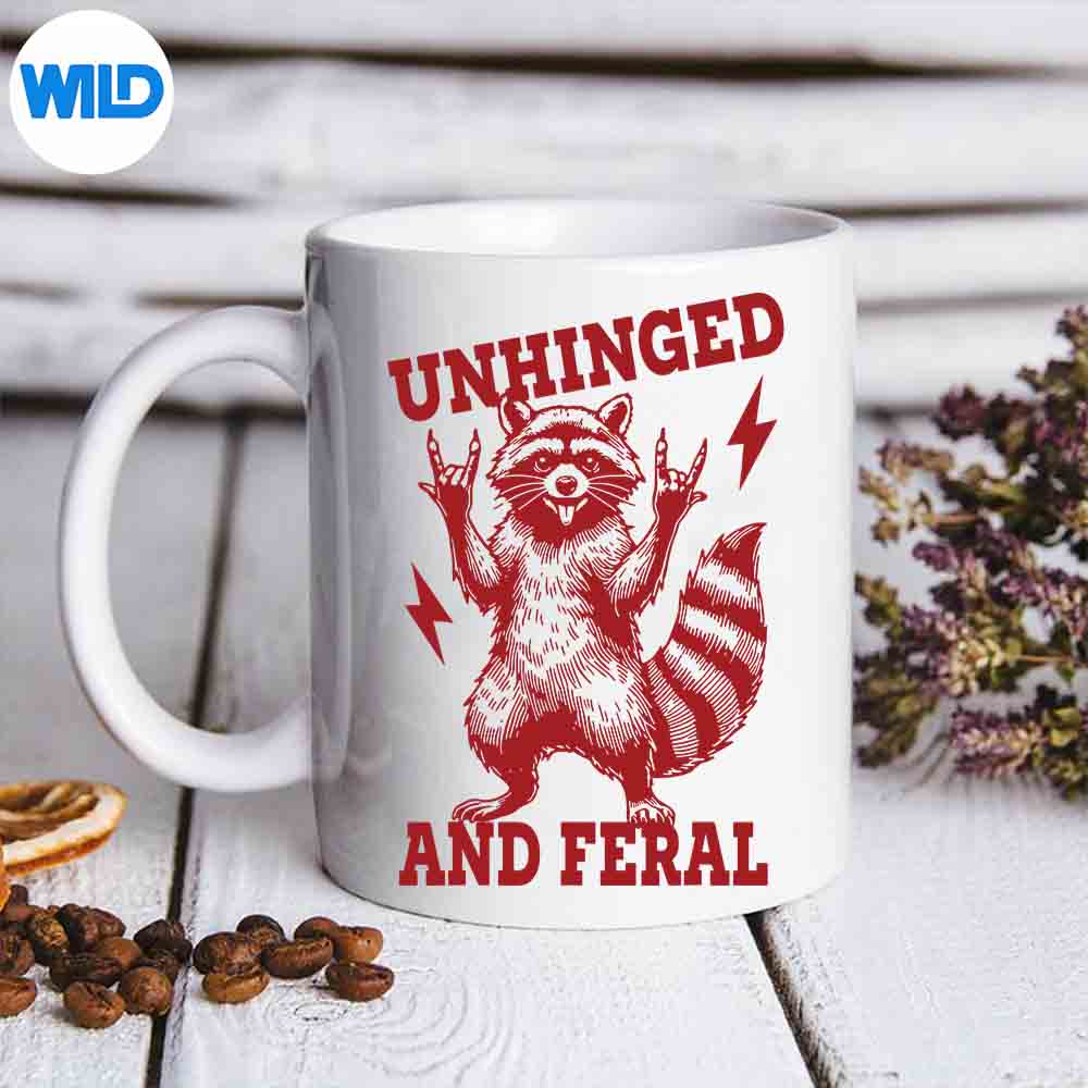 Unhinged And Feral Raccoon Vintage SVG PNG Digital Design 6 UnhingedAndFeralRaccoonVintagemug