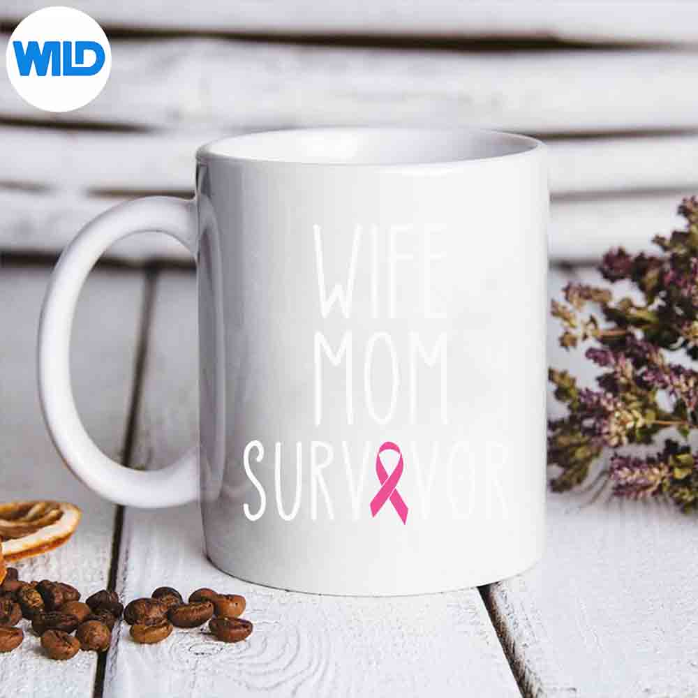 Wife Mom Survivor Breast Cancer SVG PNG