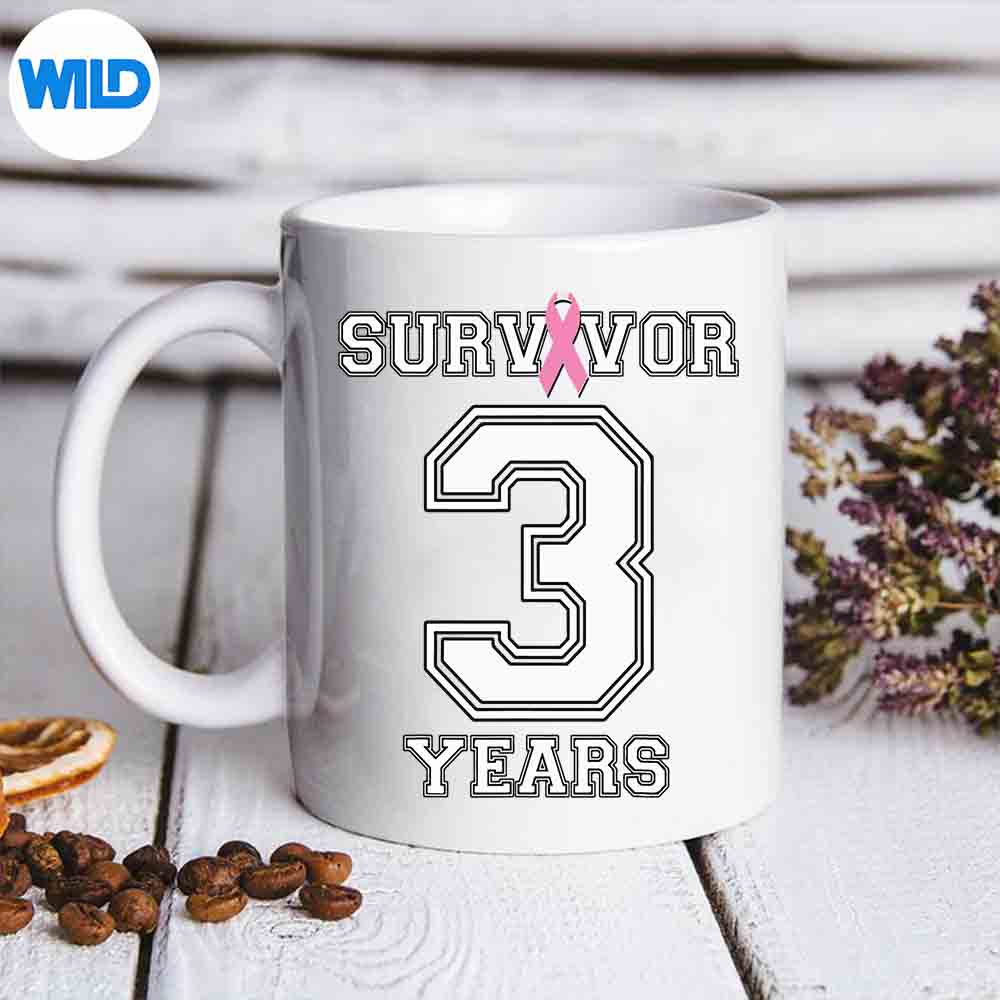 YearsBreastCancerSurvivorForPinkRibbonmug
