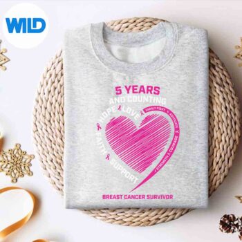 YearsCancerFreePinkBreastCancerSurvivorsweater