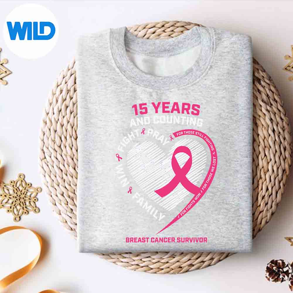Alternative view of Years Cancer Free Year Breast Cancer Survivor Silly Funny Silhouette SVG PNG