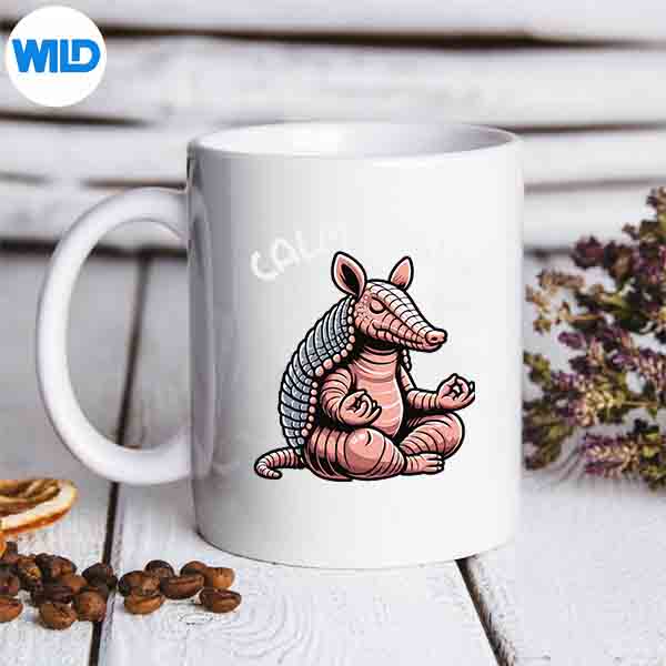 Armadillo Calm Down Yoga Meditation SVG PNG Cut File 7 ArmadilloCalmDownYogaMeditationmug