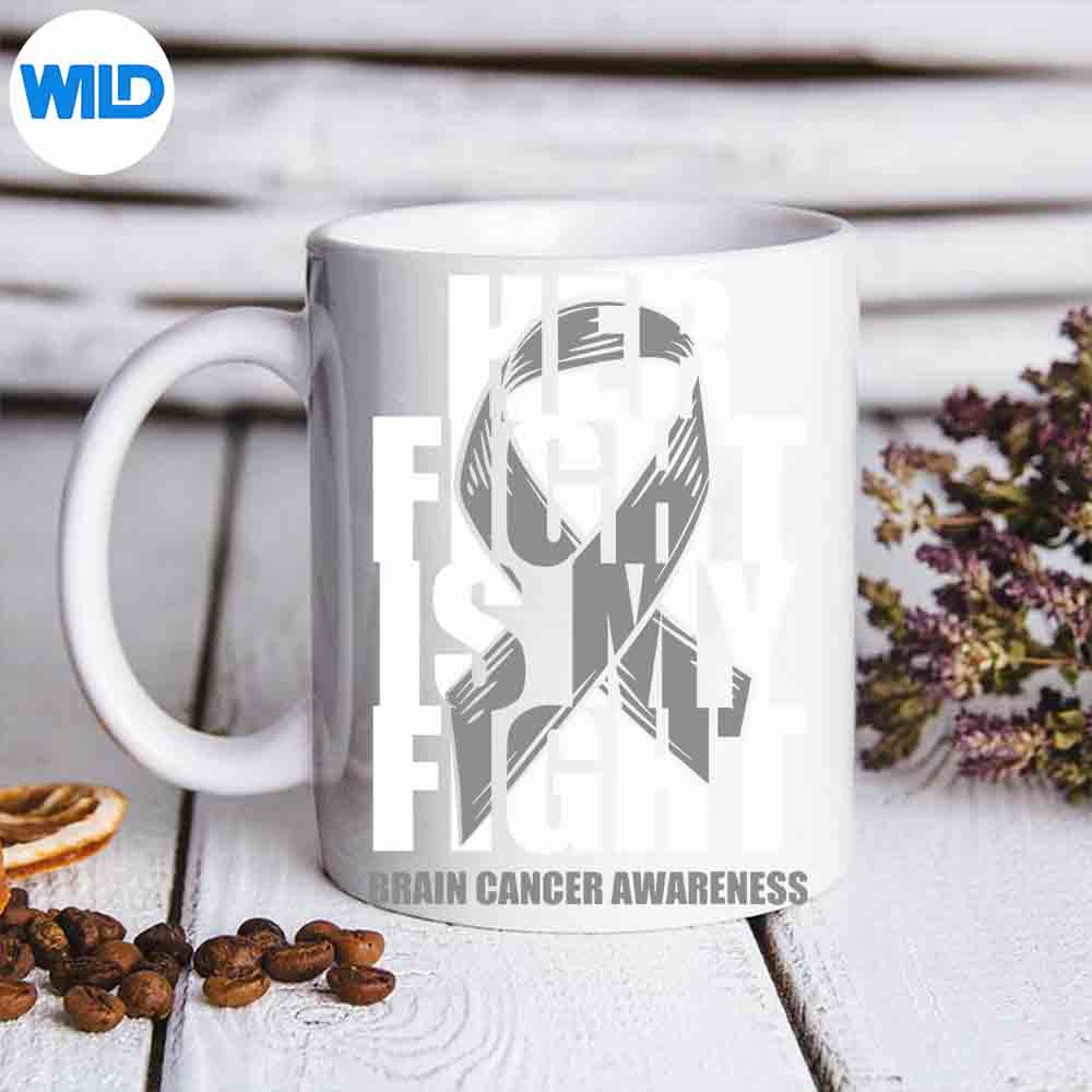 BrainCancerAwarenessMonthMayGrayRibbonHerFightmug