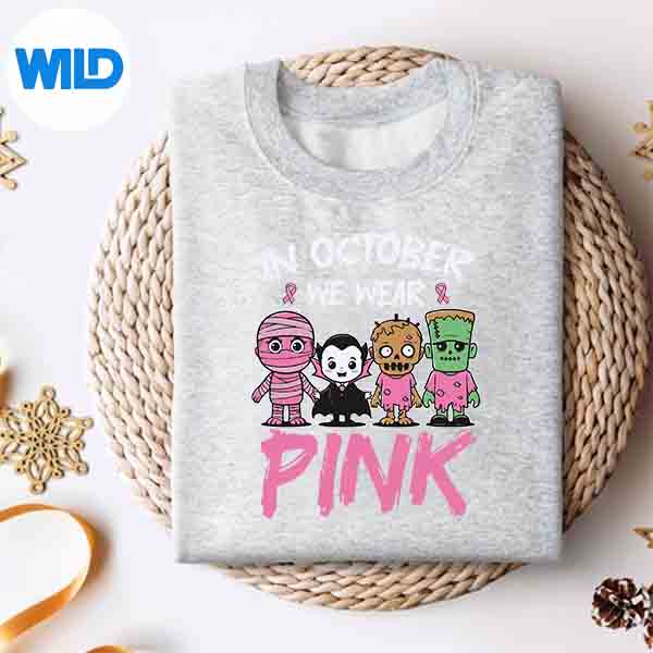 Breast Cancer Awareness Pink Ribbon Pink Halloween Cancer Design for Cricut 4 BreastCancerAwarenessPinkRibbonPinkHalloweenCancersweater