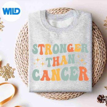 Breast Cancer Awareness Support Stronger Than Cancer Silhouette SVG PNG 4 BreastCancerAwarenessSupportStrongerThanCancersweater