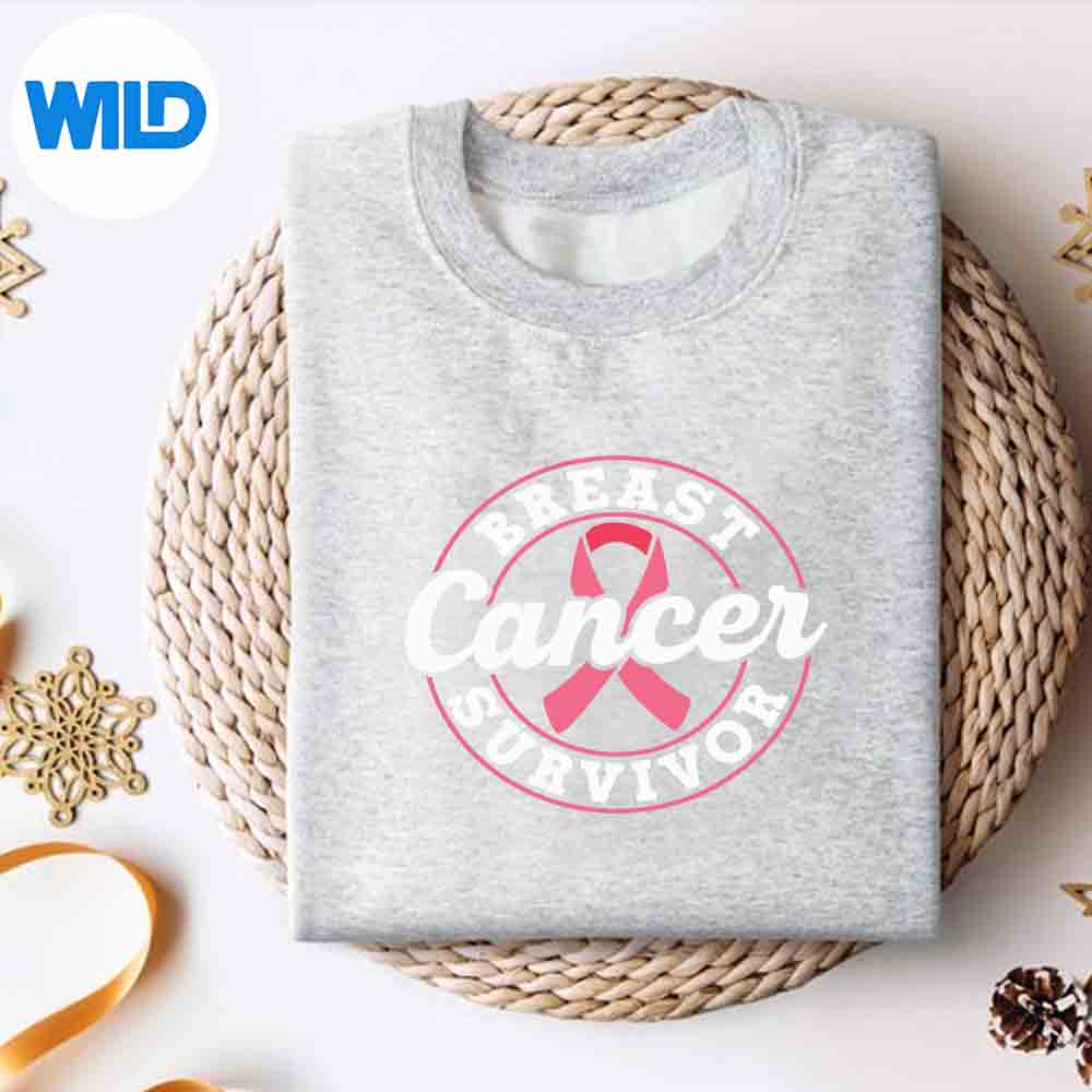 Alternative view of Breast Cancer Survivor Pink Fight Awareness Breast Cancer Surprised Funny Cut File