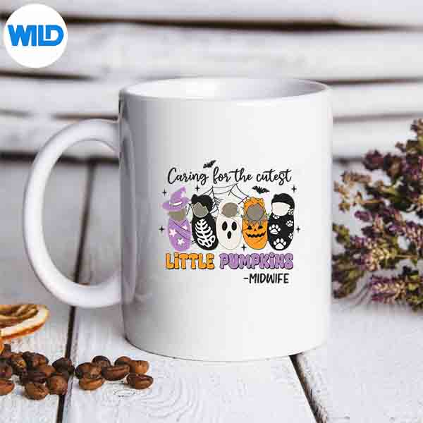 CaringForTheCutestLittlePumpkinsMidwifeHalloweenmug