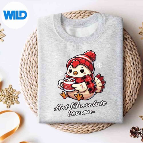 Chicken Hot Choco Scarf Merry Christmas Mom Dad SVG PNG Cut File 4 ChickenHotChocoScarfMerryChristmasMomDadsweater
