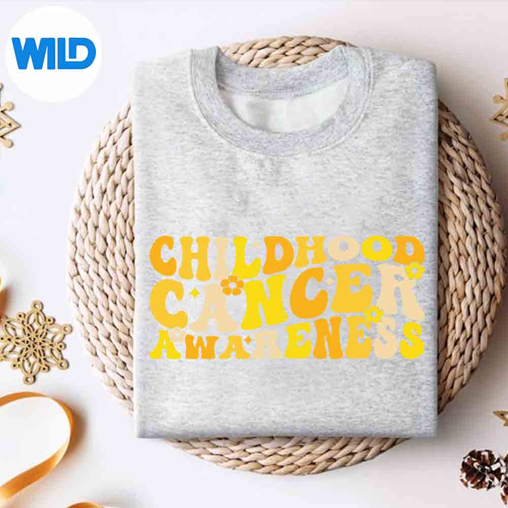 Alternative view of Childhood Cancer Awareness Rainbow Awareness Ribbon Design for Cricut