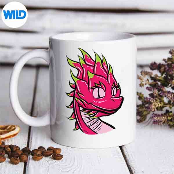 Cute Cartoon Dragon Fruit With Dragon Head Cut File 7 CuteCartoonDragonFruitWithDragonHeadmug