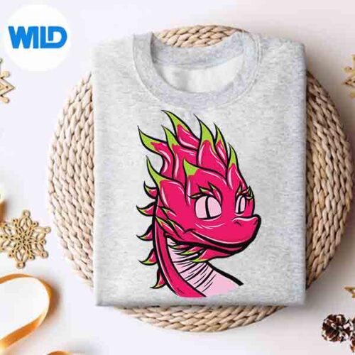 Cute Cartoon Dragon Fruit With Dragon Head Cut File 4 CuteCartoonDragonFruitWithDragonHeadsweater