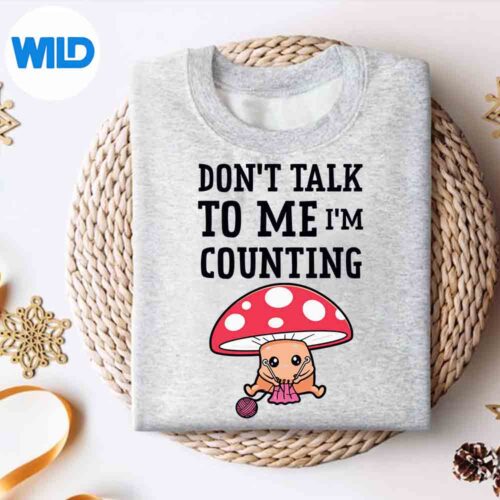 Cute Knitting Mushroom Character Vintage Design for Cricut 4 CuteKnittingMushroomCharacterVintagesweater