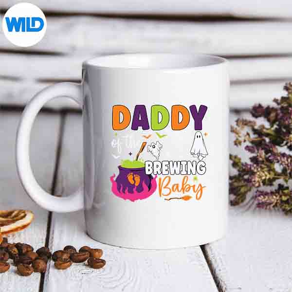 DaddyOfTheBrewingBabyHalloweenThemeBabyShowerSpookymug