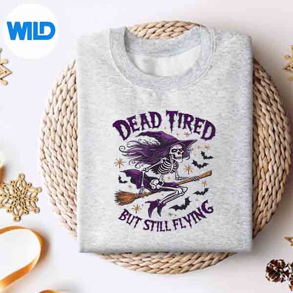 Dead Tired But Still Flying Witch SVG PNG Digital Design 4 DeadTiredButStillFlyingWitchsweater