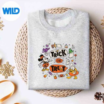 Disney Mickey Mouse Donald Duck Trick Or Treat Halloween Digital Design 4 DisneyMickeyMouseDonaldDuckTrickOrTreatHalloweensweater