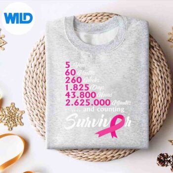 Five Year Survivor Breast Cancer SVG PNG 4 FiveYearSurvivorBreastCancersweater