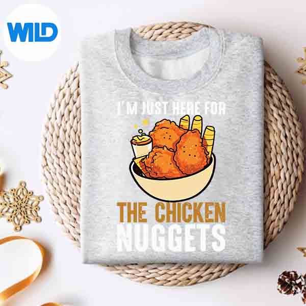 Alternative view of Fried Chicken Day Im Just Here For The Chicken Nuggets SVG PNG Digital Download