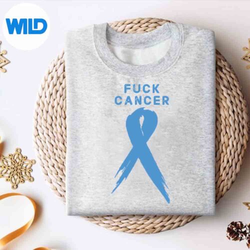 Fuck Cancer Blue Ribbon Cancer Awareness SVG PNG Digital Download 4 FuckCancerBlueRibbonCancerAwarenesssweater