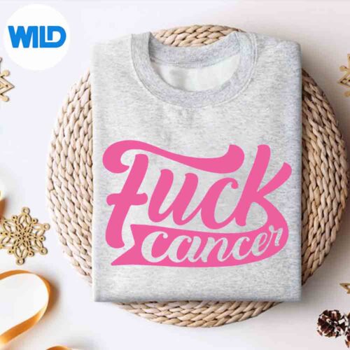 Fuck Cancer Cute Pink Font Cancer Awareness Silly Modern Design for Cricut 4 FuckCancerCutePinkFontCancerAwarenessSillyModernsweater
