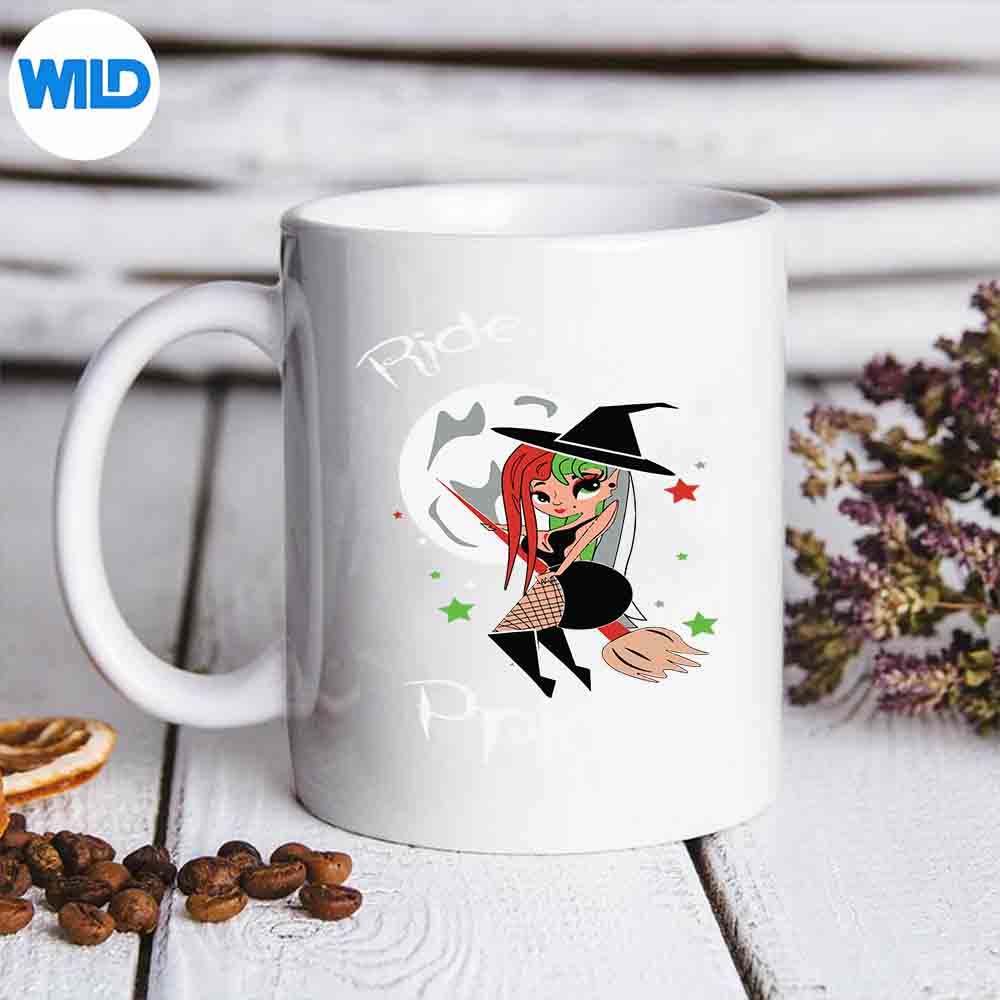 Gay Pride Gay Halloween Ride With Pride Witch Gothic Lesbian Digital Design