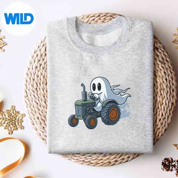 Ghost Driving Tractor Halloween Spooky Farm Fun Design for Cricut 4 GhostDrivingTractorHalloweenSpookyFarmFunsweater