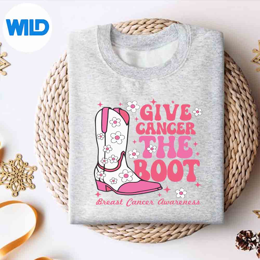 Give Cancer The Boot Cowgirl Breast Cancer Pink Ribbon Relax Happy SVG PNG 2 Give Cancer The Boot Cowgirl Breast Cancer Pink Ribbon Relax Happy SVG PNG - Image 2