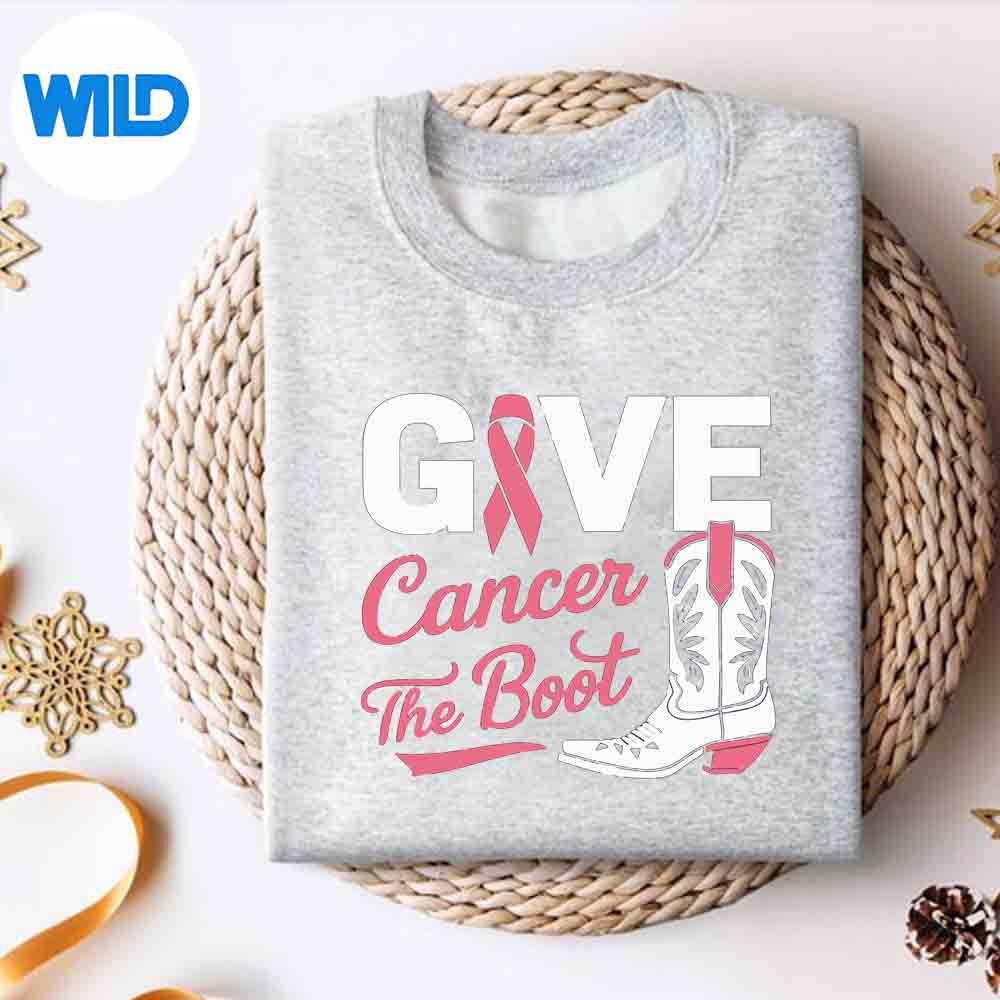 Give Cancer The Boot Cowgirl Breast Cancer Pink Ribbon Wonderful Silly Design for Cricut 2 Give Cancer The Boot Cowgirl Breast Cancer Pink Ribbon Wonderful Silly Design for Cricut - Image 2