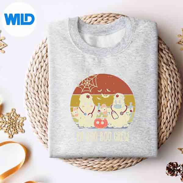 Alternative view of Groovy Er Nurse Boo Crew Halloween Emergency Room Nurse Vector Design