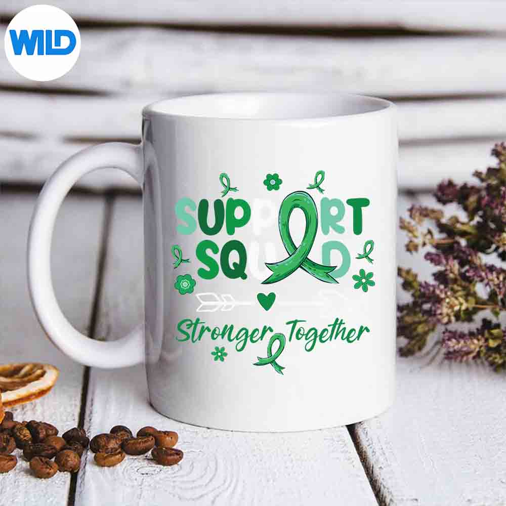 Groovy Support Squad Green Ribbon Liver Cancer Awareness Digital Design 6 GroovySupportSquadGreenRibbonLiverCancerAwarenessmug