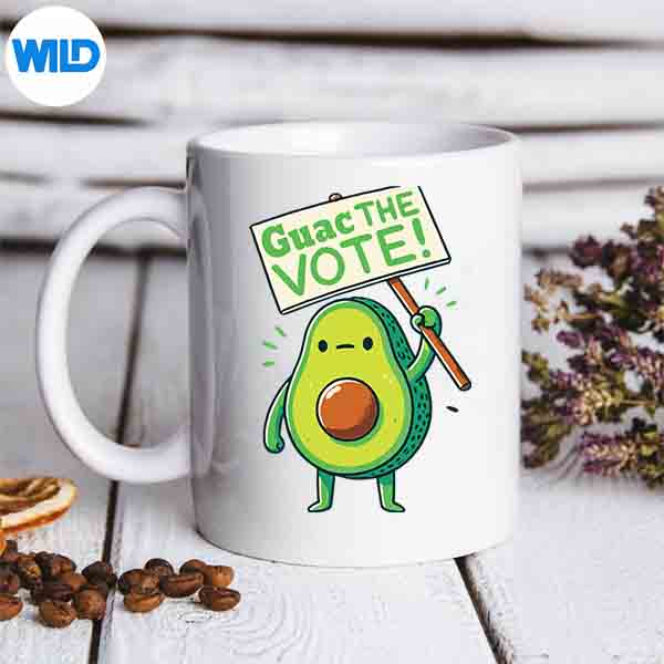 Guac The Vote Avocado Voting Election SVG PNG Cut File 6 GuacTheVoteAvocadoVotingElectionmug 1