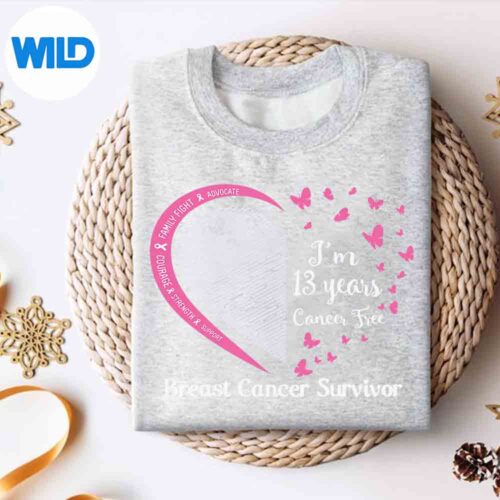 Im Years Cancer Free Breast Cancer Survivor Family Fight SVG PNG Digital Design 4 ImYearsCancerFreeBreastCancerSurvivorFamilyFightsweater