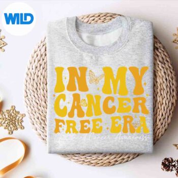 In My Cancer Free Era Childhood Cancer Awareness Gold Ribbon Vector Design 4 InMyCancerFreeEraChildhoodCancerAwarenessGoldRibbonsweater