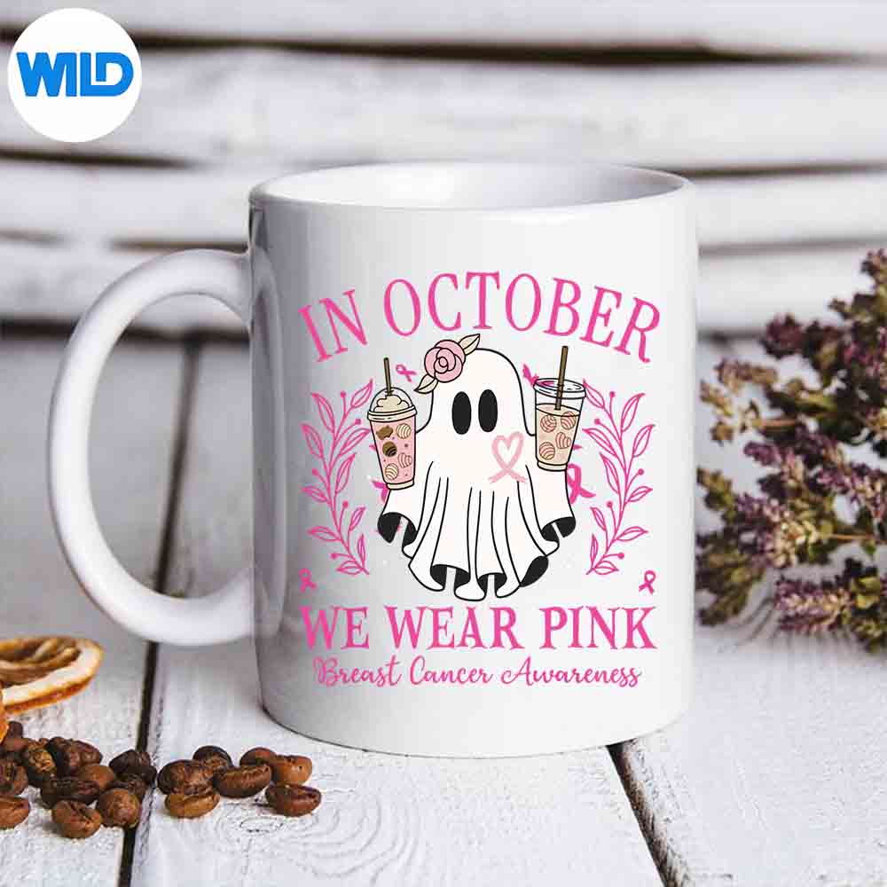 In October We Wear Pink For Breast Cancer Awareness Vector Design 6 InOctoberWeWearPinkForBreastCancerAwarenessmug