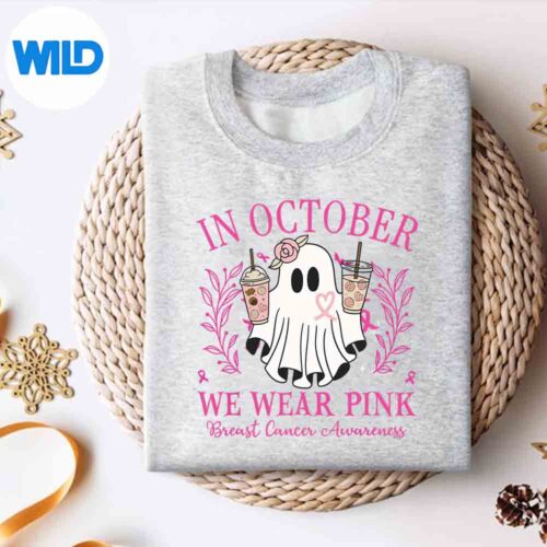 In October We Wear Pink For Breast Cancer Awareness Vector Design 4 InOctoberWeWearPinkForBreastCancerAwarenesssweater