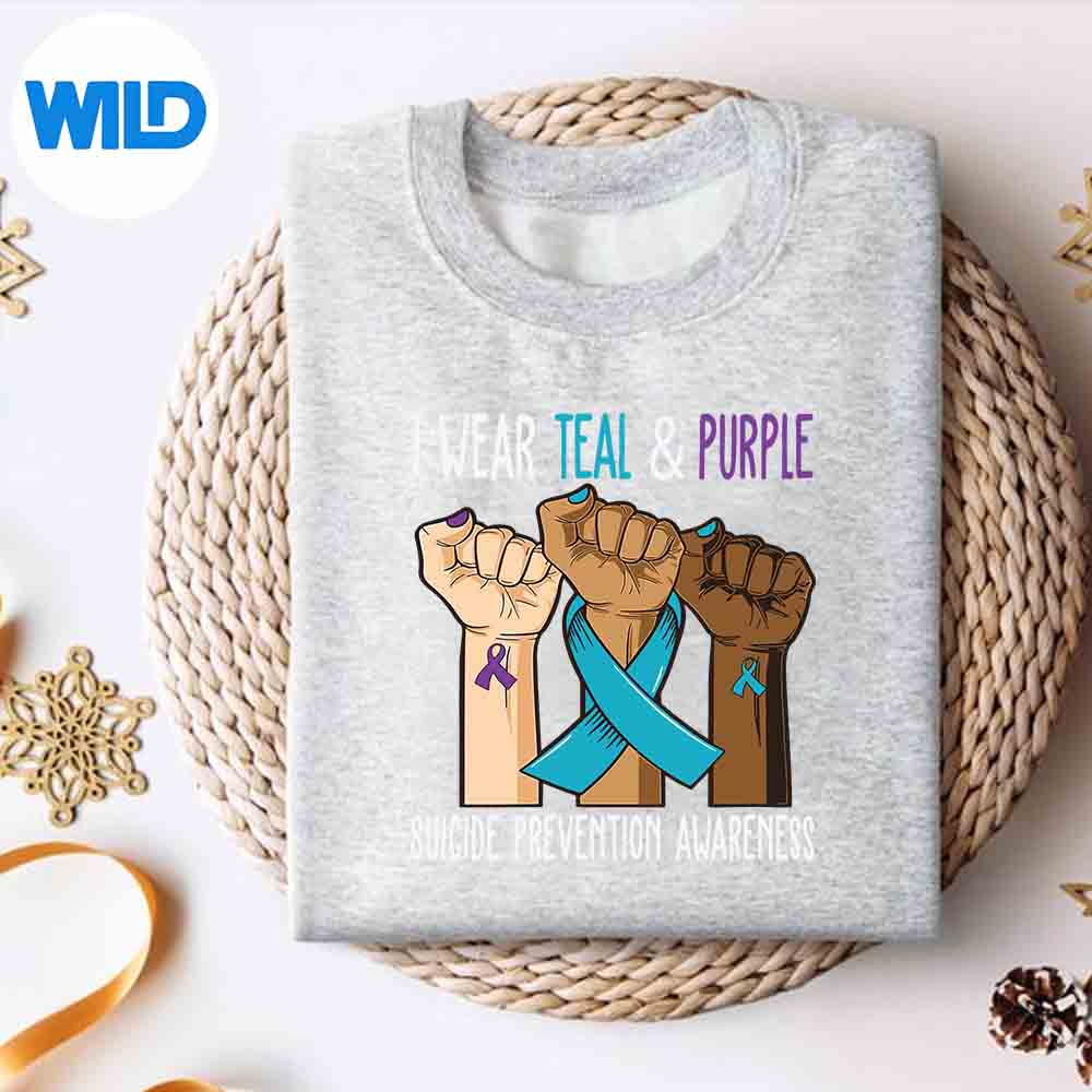 In September We Wear Teal Purple Ribbon Suicide Prevention SVG PNG Digital Download 2 In September We Wear Teal Purple Ribbon Suicide Prevention SVG PNG Digital Download - Image 2
