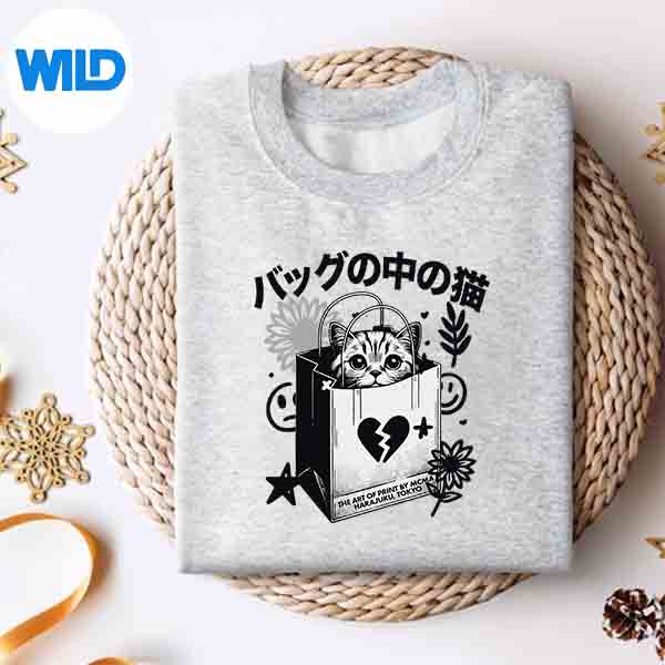 Japanese Anime Manga Harajuku Style Japanese Cat In The Bag Cut File 4 JapaneseAnimeMangaHarajukuStyleJapaneseCatInTheBagsweater