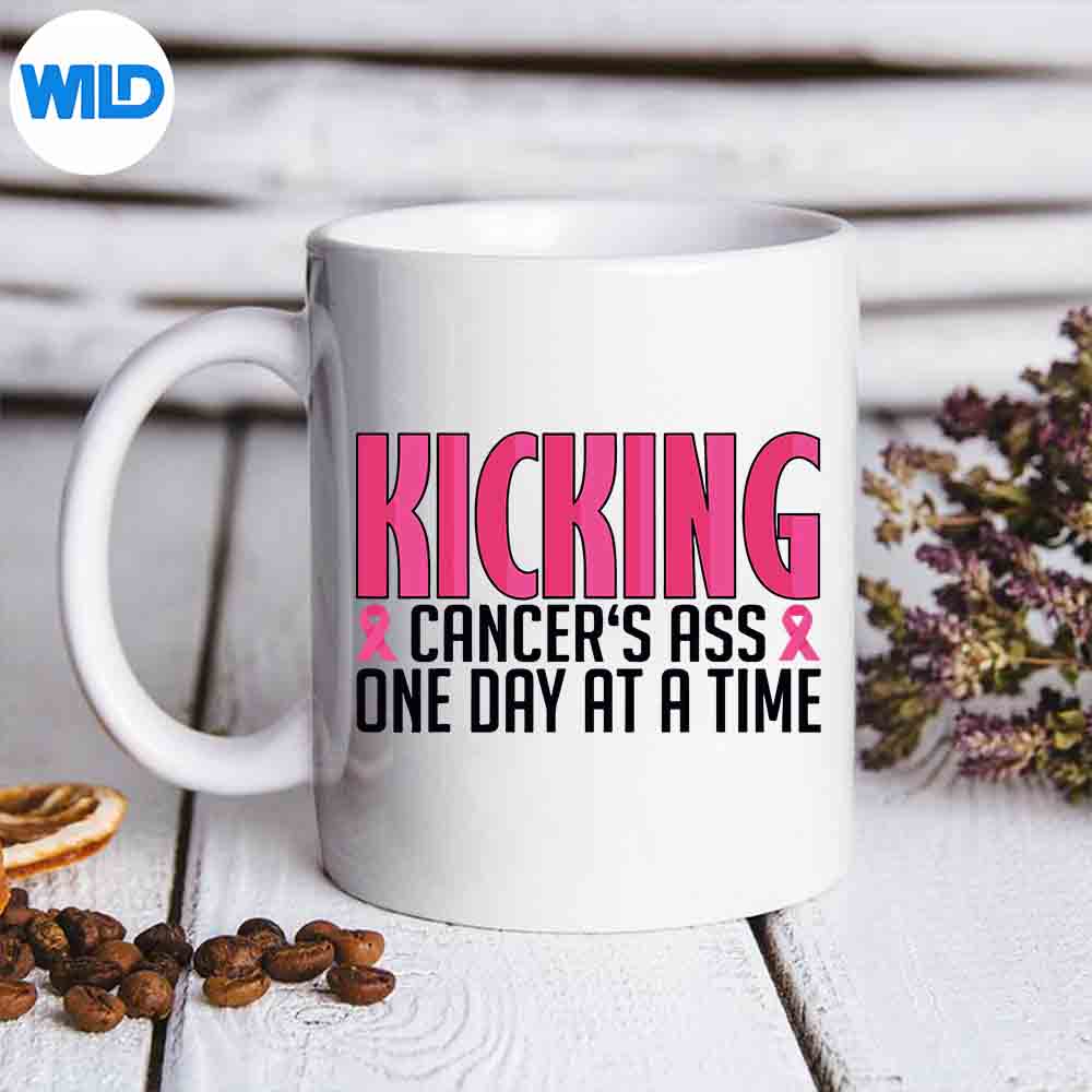 Kicking Cancers Ass At A Time Breast Cancer Awareness SVG PNG Cut File 7 KickingCancersAssAtATimeBreastCancerAwarenessmug