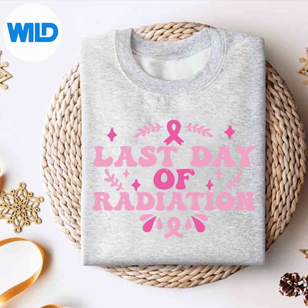 Alternative view of Last Day Of Radiation Chemo Breast Cancer Awareness Survivor Cut File