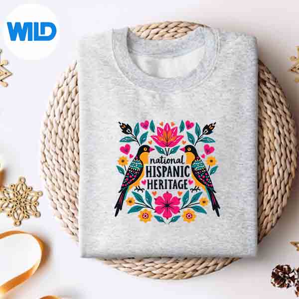 Latino National Hispanic Heritage Month Floral Vector Design 4 LatinoNationalHispanicHeritageMonthFloralsweater