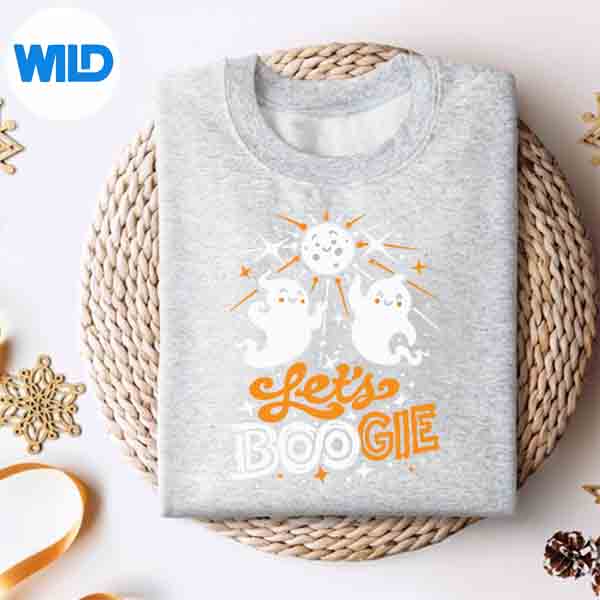 Alternative view of Lets Boogie Cute Disco Fever 70s Halloween Boo Ghosts Digital Design