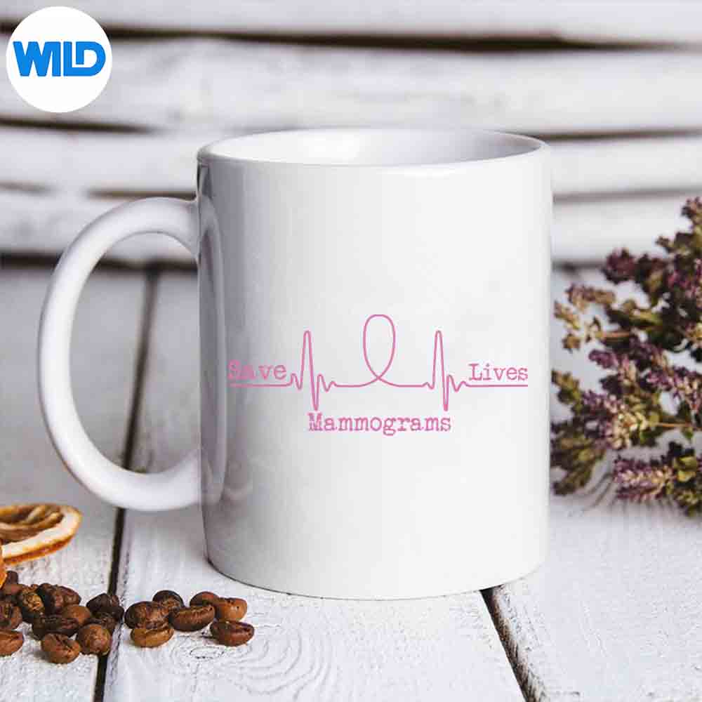 MammogramsSaveLivesPinkRibbonBreastCancerAwarenessmug