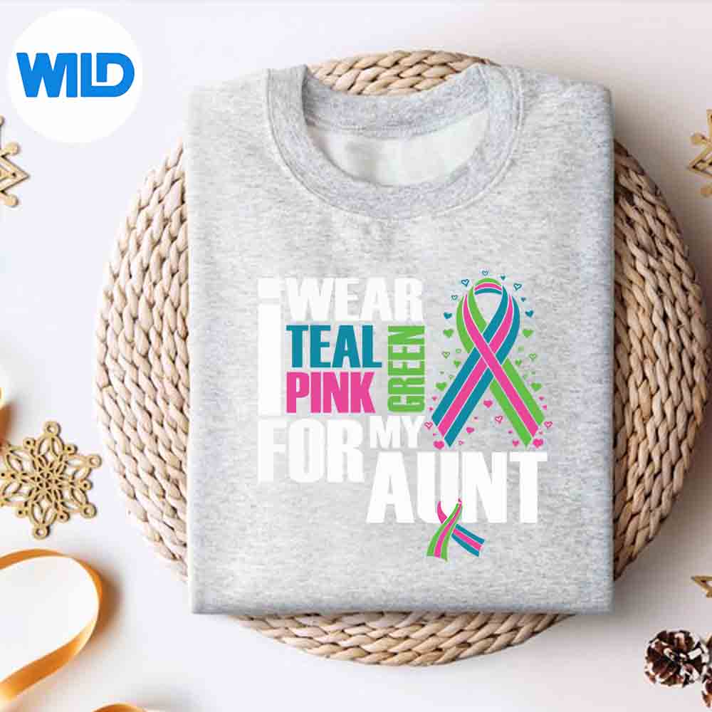 Alternative view of Metastatic Breast Cancer Ribbon For Aunt Cancer Awareness Digital Download