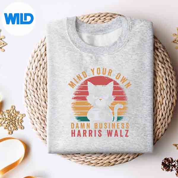 Mind Your Own Damn Business Harris Waltz 2024 Democrat Cat Silhouette SVG PNG 4 MindYourOwnDamnBusinessHarrisWaltz2024DemocratCatsweater