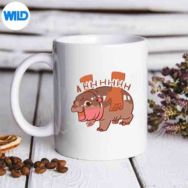 Moo Deng Bouncy Pig In Thai Picture The Cute Baby Hippo Silhouette SVG PNG