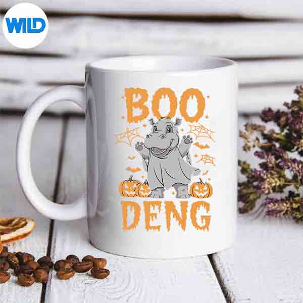 Moo Deng Halloween Cute Baby Pygmy Hippo Silhouette SVG PNG 6 MooDengHalloweenCuteBabyPygmyHippomug