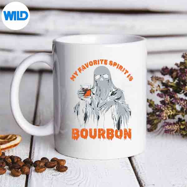 MyFavoriteSpiritIsBourbonHalloweenGhostCostumemug