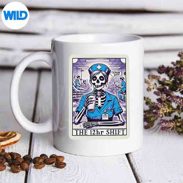 NurseTarotCardThe12HourShiftSkeletonNurseRegisteredmug