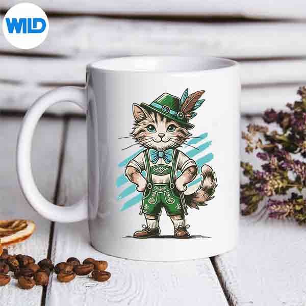 Oktoberfest Cat German Bavarian Lederhosen Cat Lover Cut File 6 OktoberfestCatGermanBavarianLederhosenCatLovermug