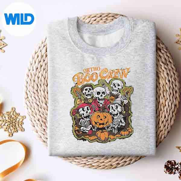 Ortho Squad Spooky Ortho Orthopedic Halloween Boo Crew Digital Design 4 OrthoSquadSpookyOrthoOrthopedicHalloweenBooCrewsweater